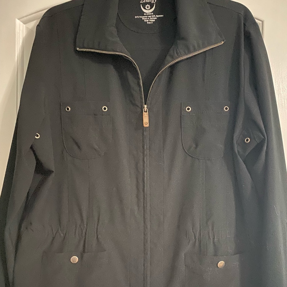 ZYNERGY / CHICO'S Zipper Front Long Sleeve Jacket Size 2